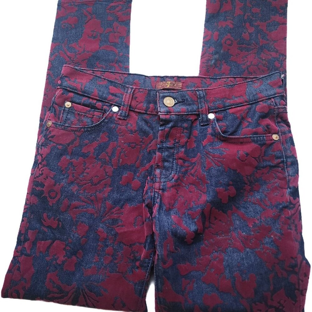 7 for All Mankind Girls Size 10 Red Velvet/ Jeans - EUC